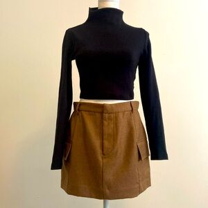 AG Em Rata Wool Mini Skirt